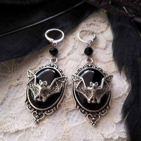 Halloween bat earrings