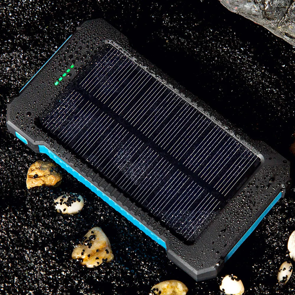 Solar Power Bank 20000mah Portable Waterproof External Battery Powerbank 20000 mah Phone Charger LED PoverBank For iphone huawei