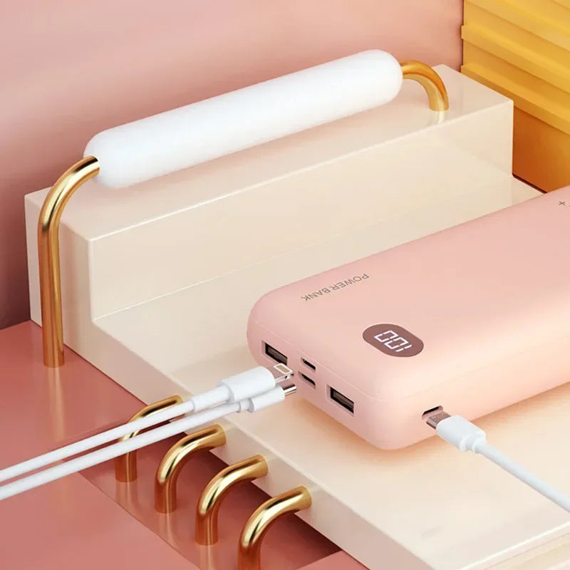 New Power Bank 20000mAh External Portable Charger Powerbank 2.1A Fast Charging LED Display Phone Charger for Smart Phone