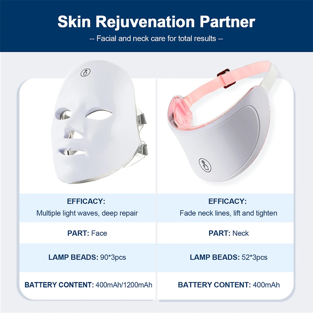 LED Photon Beauty Machine Facial Rejuvenation SPA Skin Care Tool - FREE SHIPPING