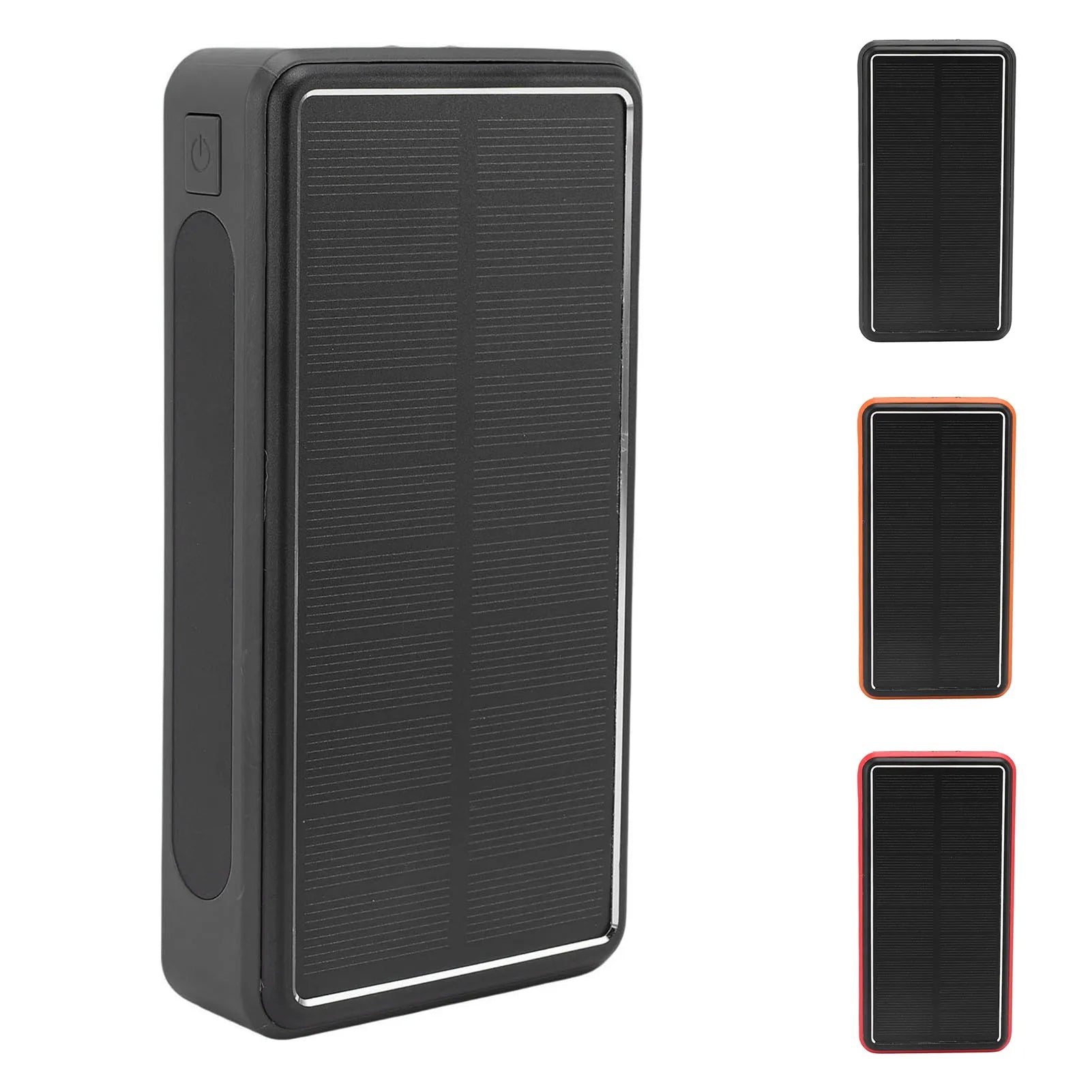 Solar Power Bank 50000mAh Aluminum Alloy USB Portable Charger Battery Pack with LED Light for Outdoor Camping Emergency