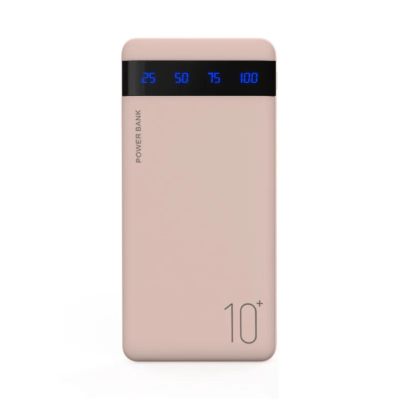 New Power Bank 20000mAh External Portable Charger Powerbank 2.1A Fast Charging LED Display Phone Charger for Smart Phone